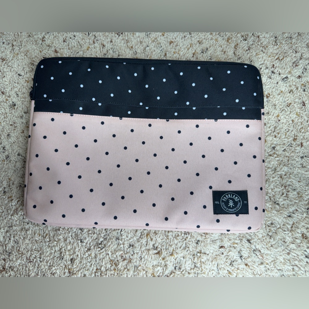 Parkland Tan Pink & Black Polka Dot Tablet Carry Case Bag